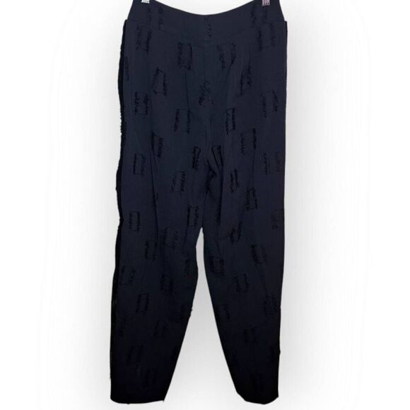 Derek Lam 10 Crosby Women's Tapered Trouser Navy and Black Fringe size 00 - Picture 3 of 9